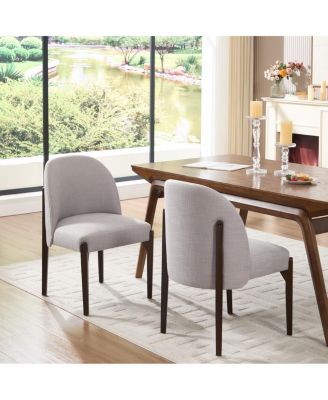 Wooden Dining Chairs Set of 2, Modern Upholstered Kitchen Chairs