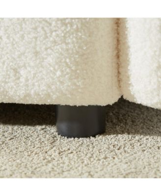 35.24" Teddy Fabric Sofa with Pillow for Apartment, Office, Living Room