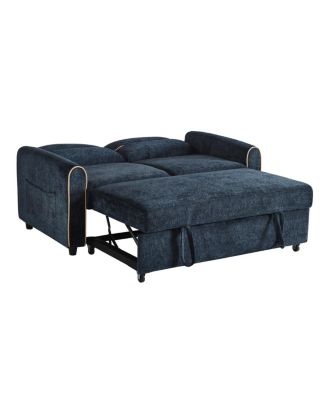 Streamdale Chenille Pull Out Sofa Bed, 58-inch Sleeper Loveseat with Adjustable Backrest