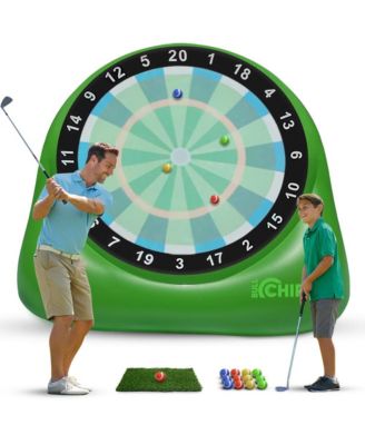 XL Bull Chipper | Giant Golf Darts w/ 10+ Golf Games | Backyard Game w/ Air Pump | Yard Game for Adults | Outdoor Games