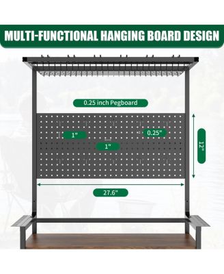 Fishing Rod Storage Rack & Tackle Organizer Cart with Wheels