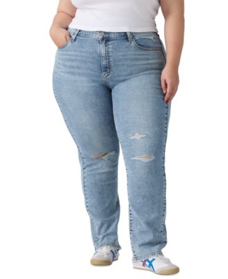 Trendy Plus Size 724 High-Rise Straight-Leg Jeans