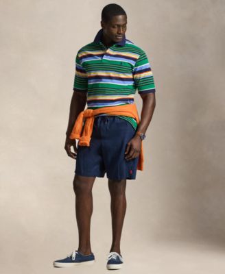 Men's Big & Tall Striped Mesh Polo Shirt