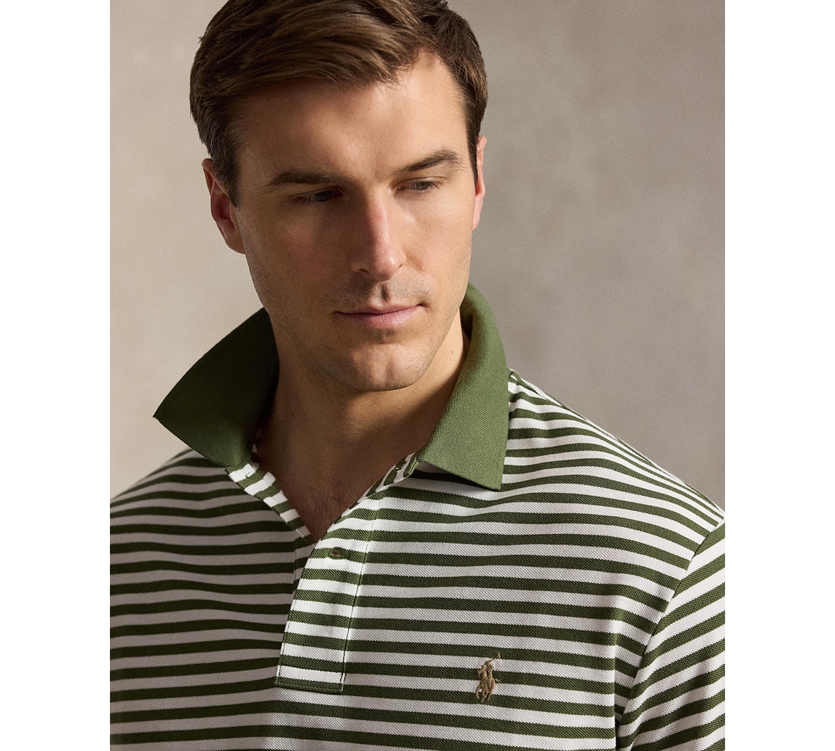 Polo Ralph Lauren Men's Big & Tall Striped Mesh Shirt
