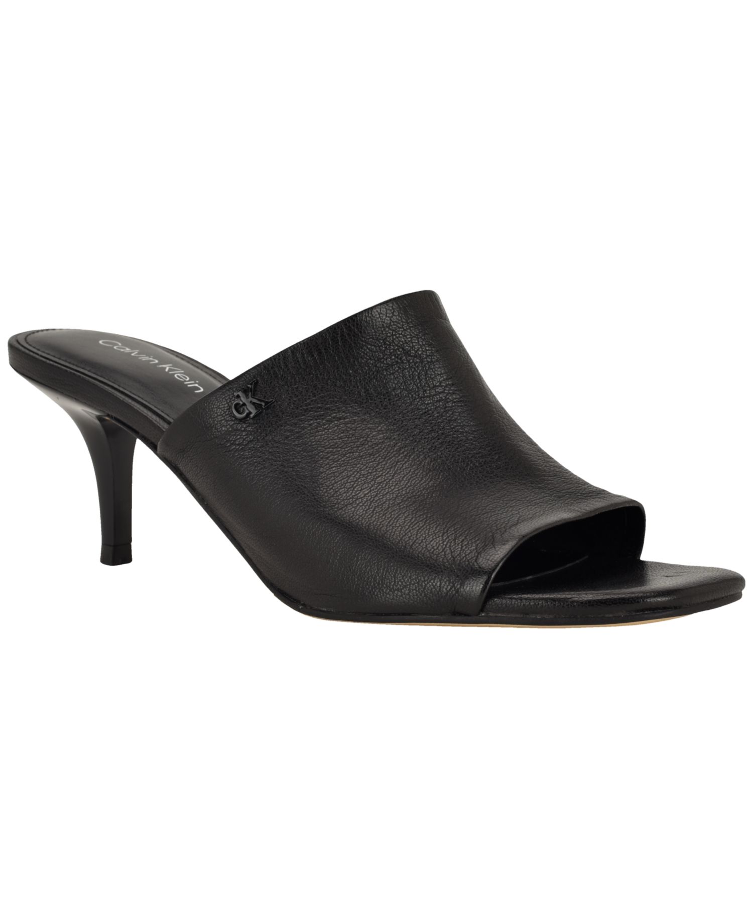 Women's Chaney Leather Slip-On Kitten Heel Dress Sandals