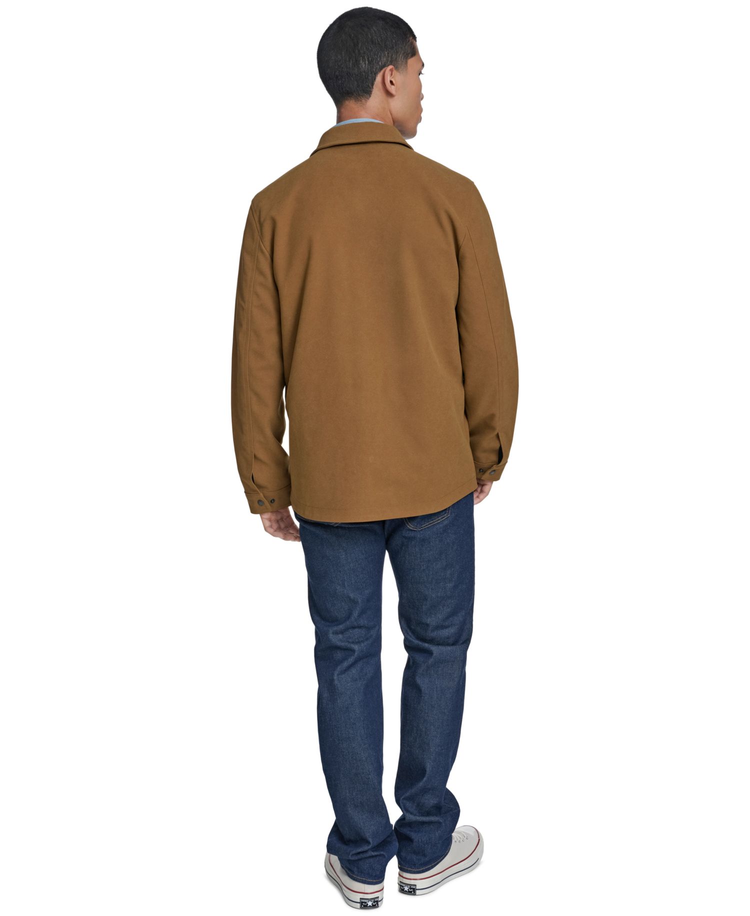 Men's Front Zipper Shirt Jacket