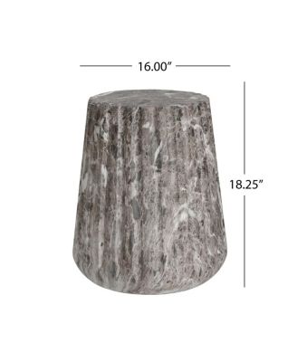 Outdoor Cleme Carved Side Table