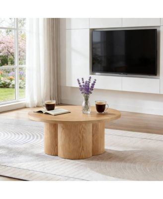 Round Modern Coffee/Accent Table for Living Room/Office/Bedroom