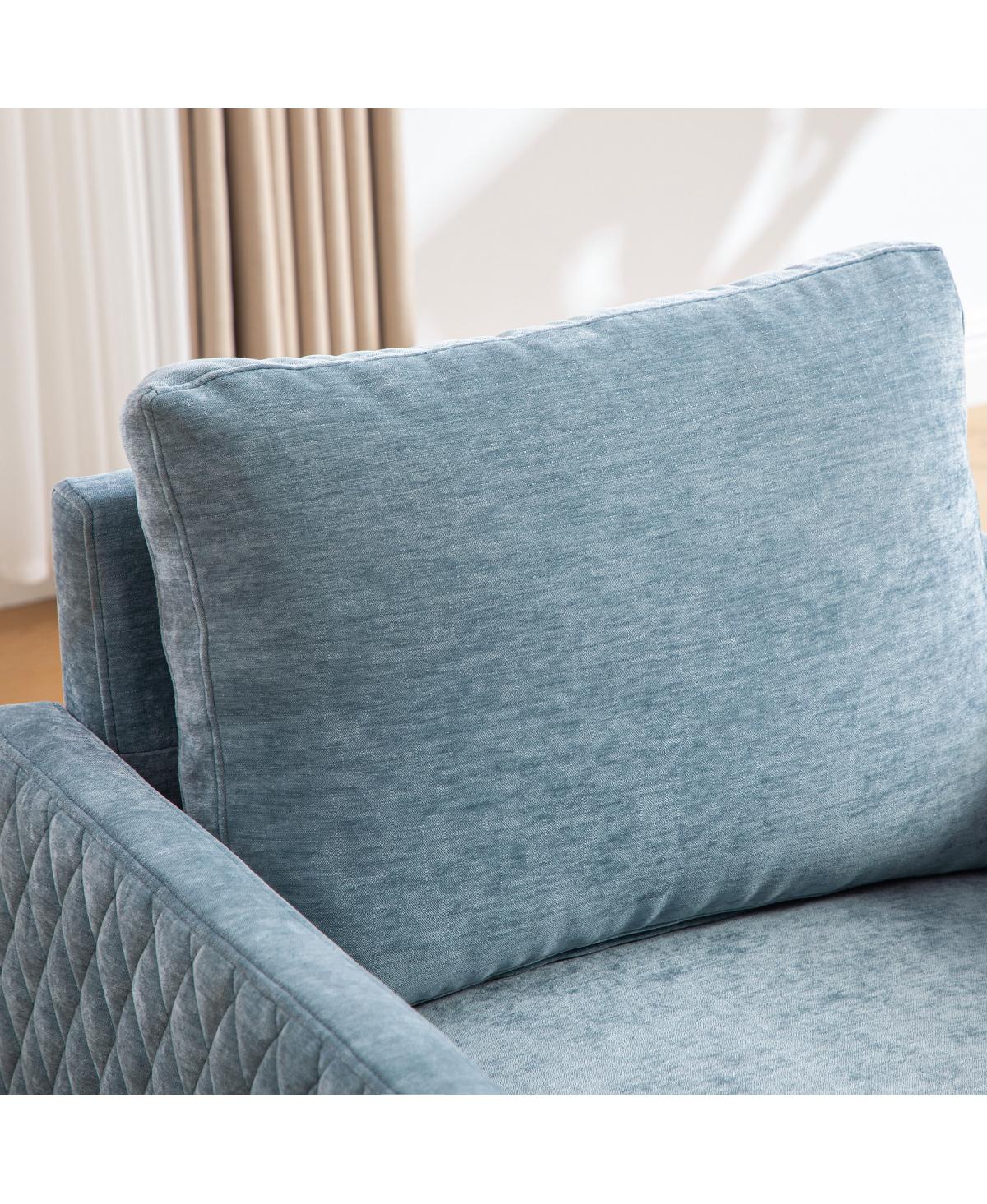 Streamdale Furniture 360° Swivel Armchair with Hidden Storage & Pillow