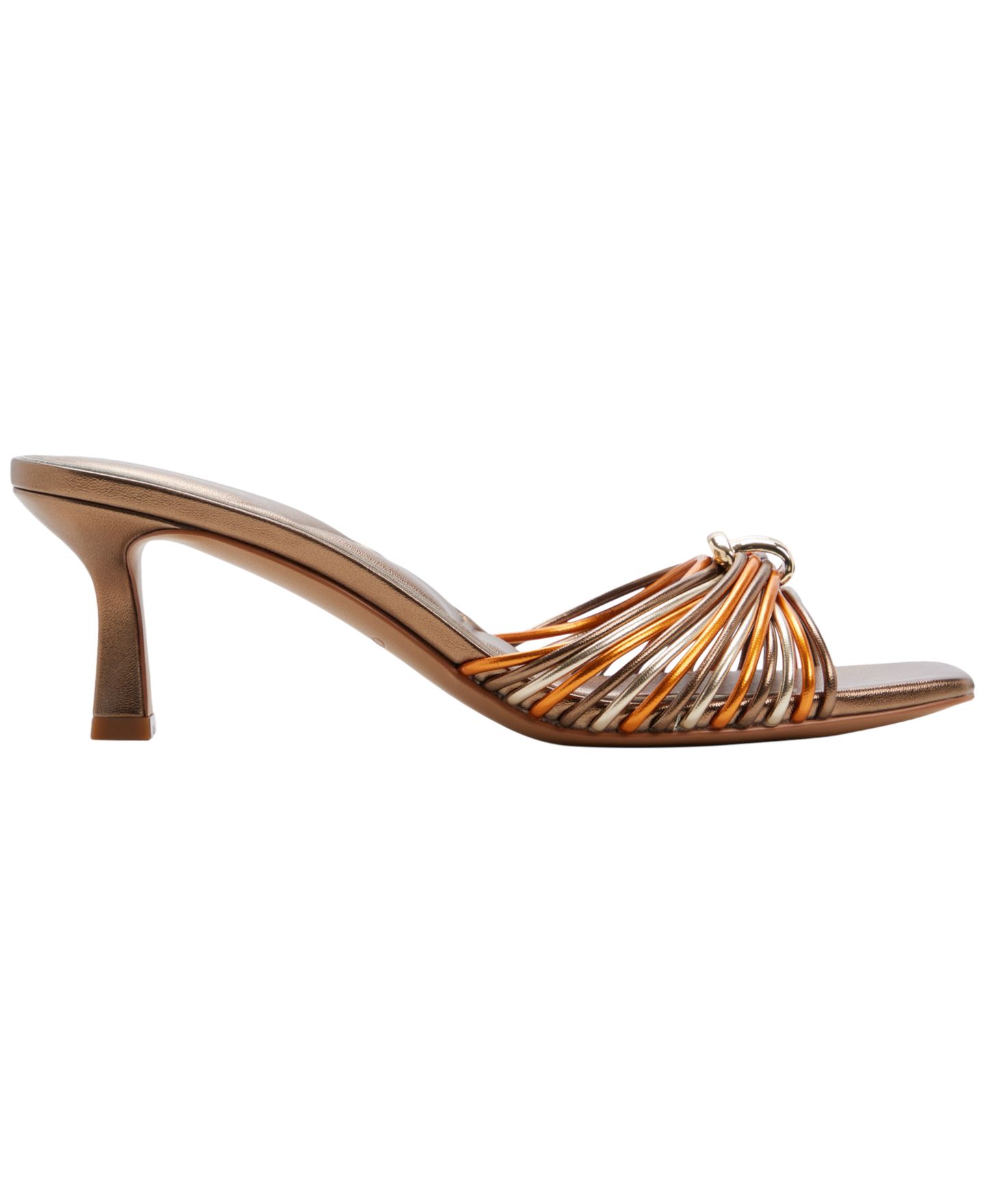 Женские сандалии ALDO Arianne Strappy Kitten Heel Dress Sandals, цвет: Бронзовый металлик гладкий — фото 2