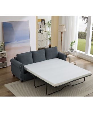 2-in-1 Queen Convertible Sleeper Sofa Bed, Pull Out Couch Bed