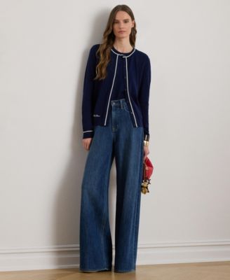 Women's Crewneck Cardigan Sweater