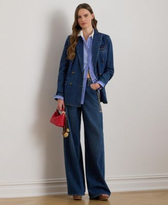 Women's Classic Fit Striped Collared Broadcloth Shirt