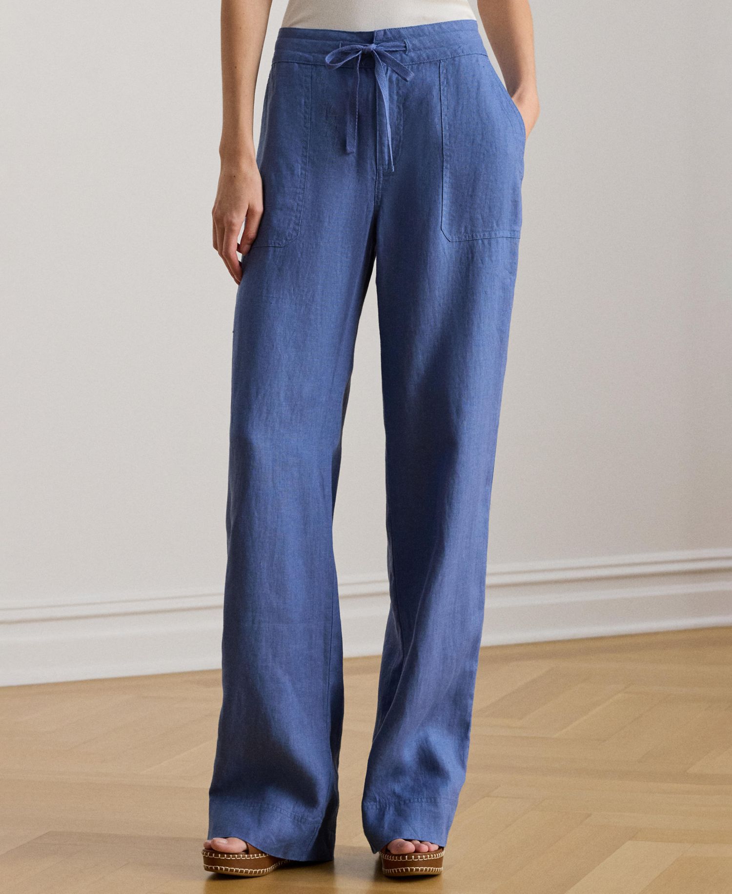 Petite Wide-Leg Linen Pants