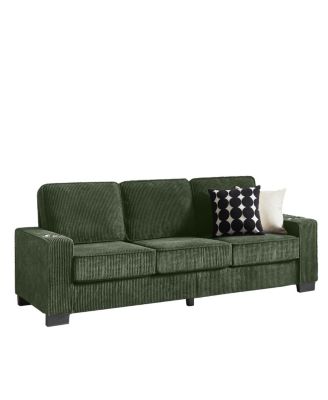 Streamdale Corduroy 3-Seater Sofa, Modern Compressed Couch for Living Room