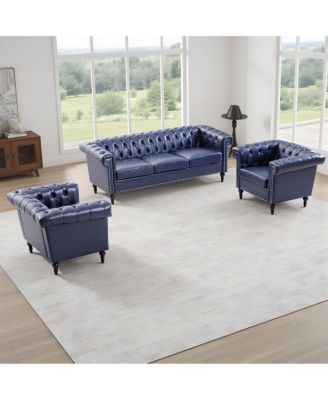 Streamdale 83.66 Inch Width Traditional Square Arm removable cushion 3 seater Sofa