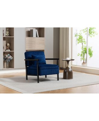 Storage Chair, Mid Century Modern Accent Chair with Wood Frame