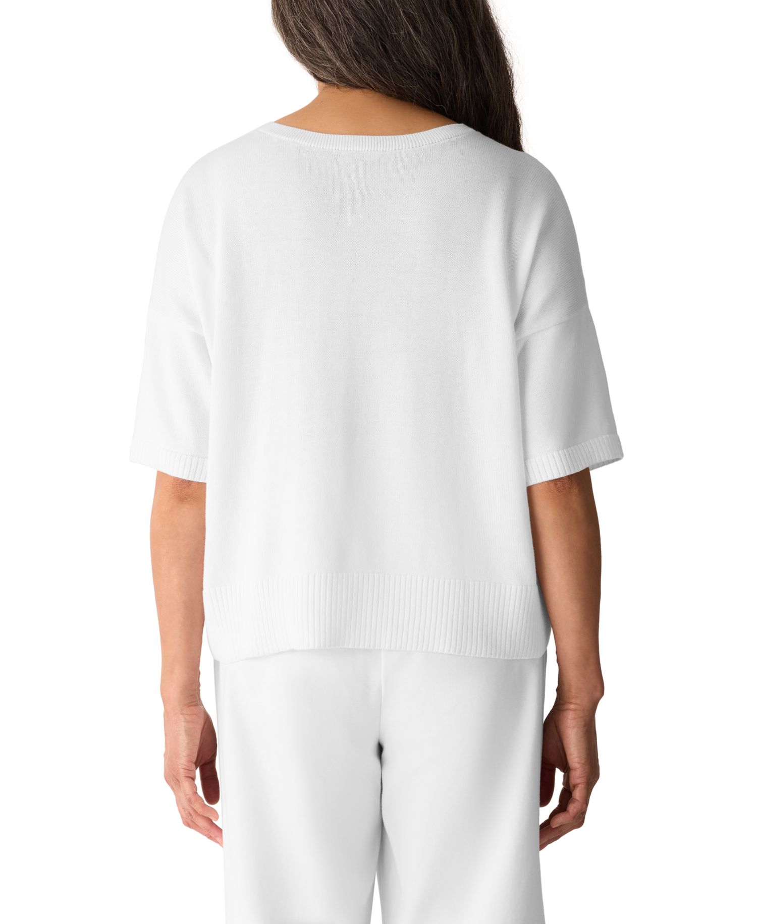 Eileen Fisher Women's Crew Neck Pull-On Top