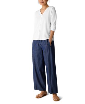 Women's V-Neck Long-Sleeve Top, Regular & Plus Size