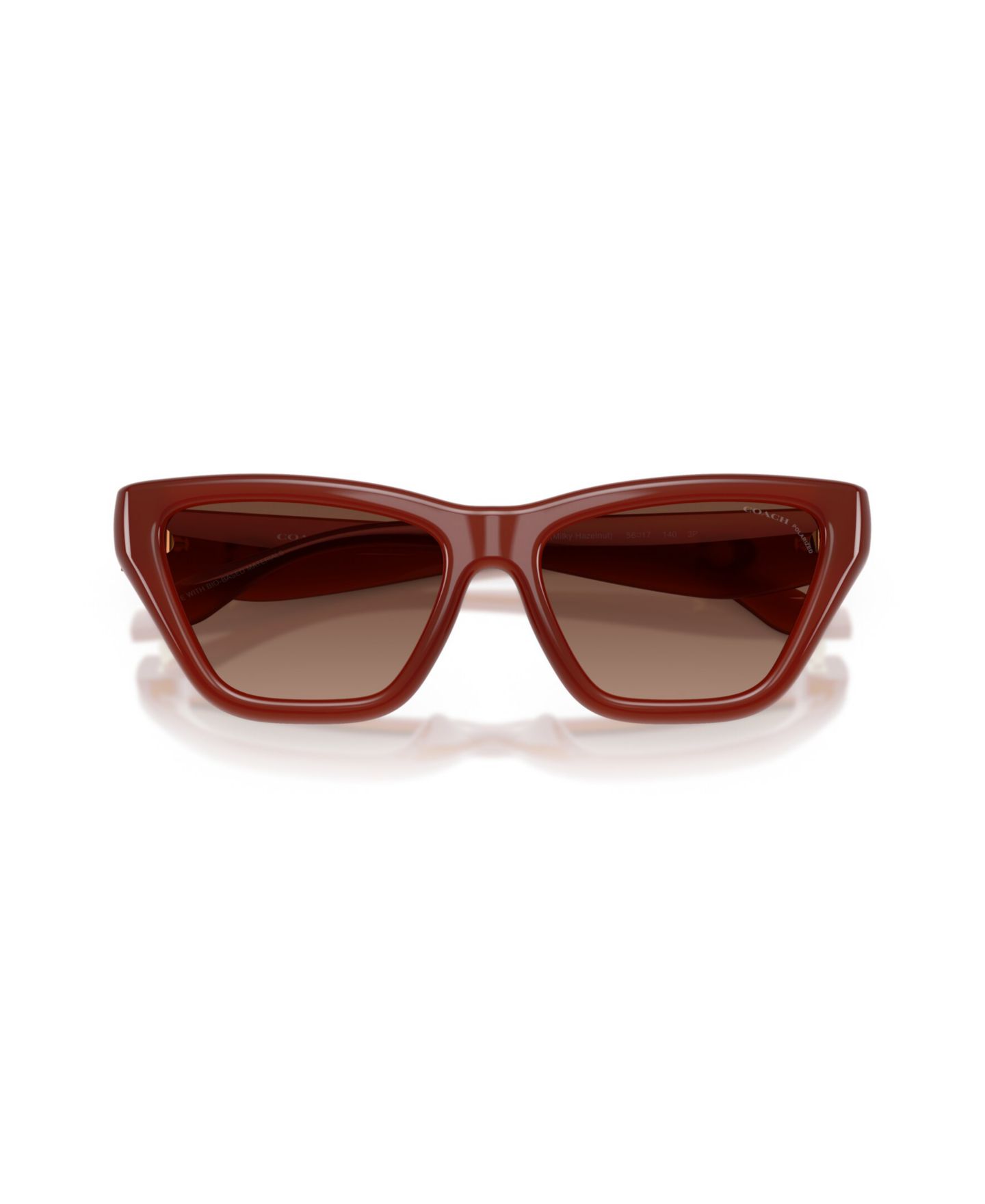 Женские солнцезащитные очки COACH Cat Eye Polarized Sunglasses, CDP33 HC8449U, цвет: Ореховый — фото 5