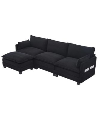 102" Oversized Modular Sectional Sofa with Movable Ottoman