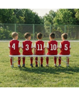 Portable Folding Bench 6 Foot 2 Pack, Plastic Foldable Bench with Carrying Handle for Outdoor Picnic, Camping, Party and Sports Activities