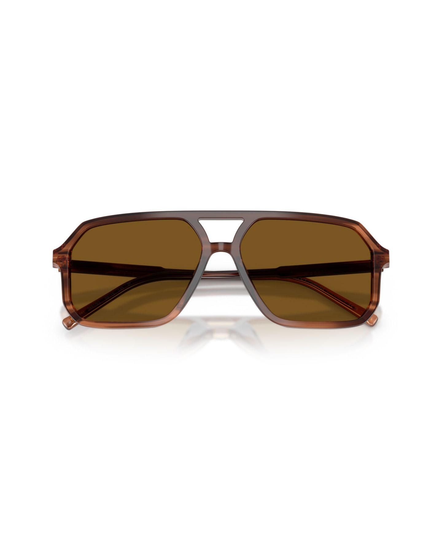 Солнцезащитные очки Dolce&Gabbana Unisex Pilot Polarized Sunglasses, DG4541, цвет: Коричневый полосатый коричневый — фото 2