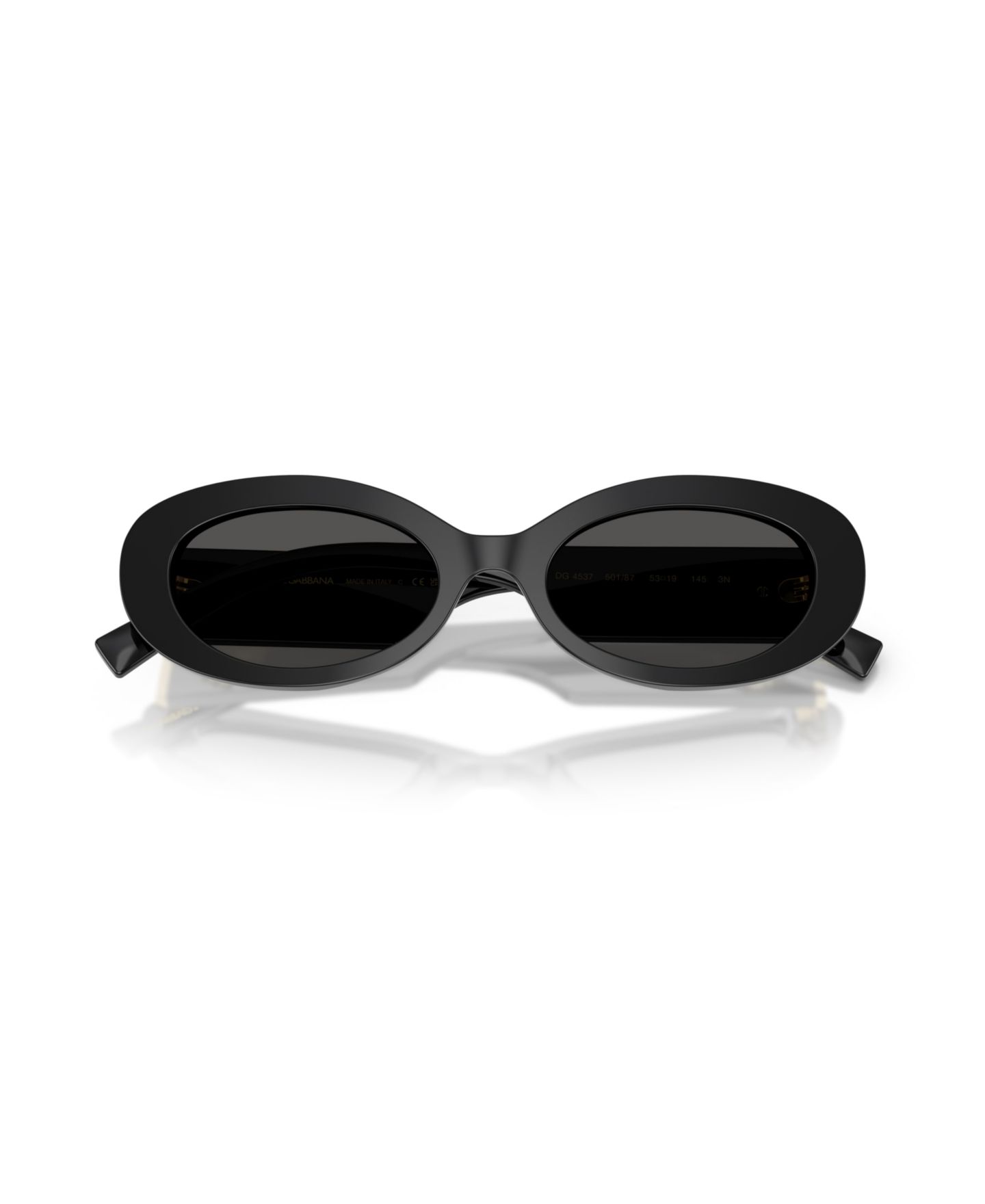 Женские солнцезащитные очки Dolce&Gabbana Oval Sunglasses, DG4537, цвет: Чёрный — фото 5