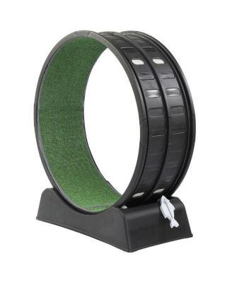  Cat Treadmill with Green Carpet, PP Track Connector & Toy Stick