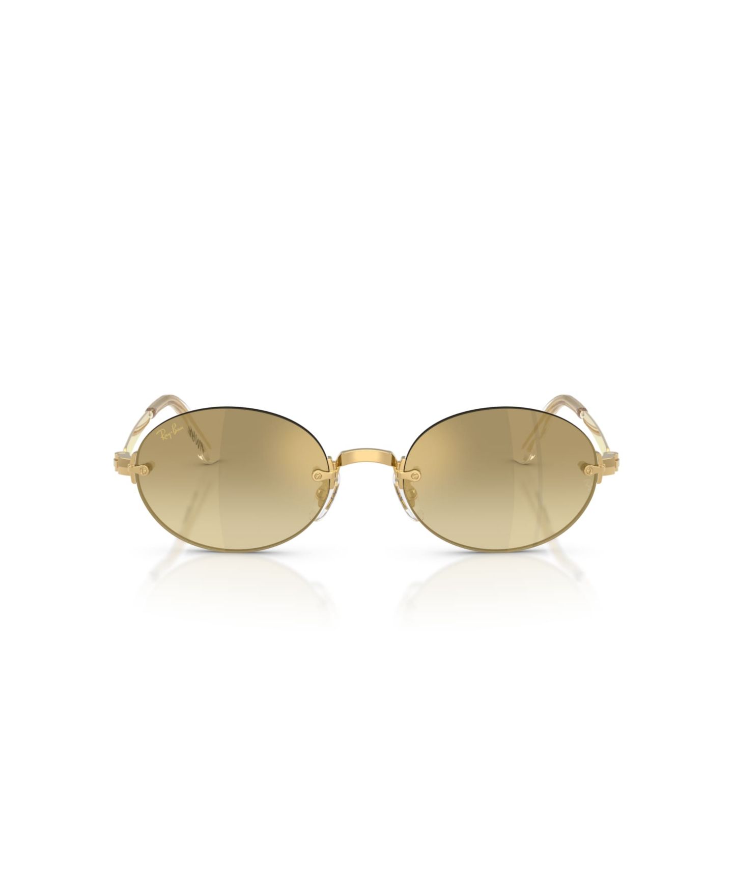 Солнцезащитные очки Ray-Ban Unisex Oval Sunglasses, RB3929, цвет: Золотой — фото 2