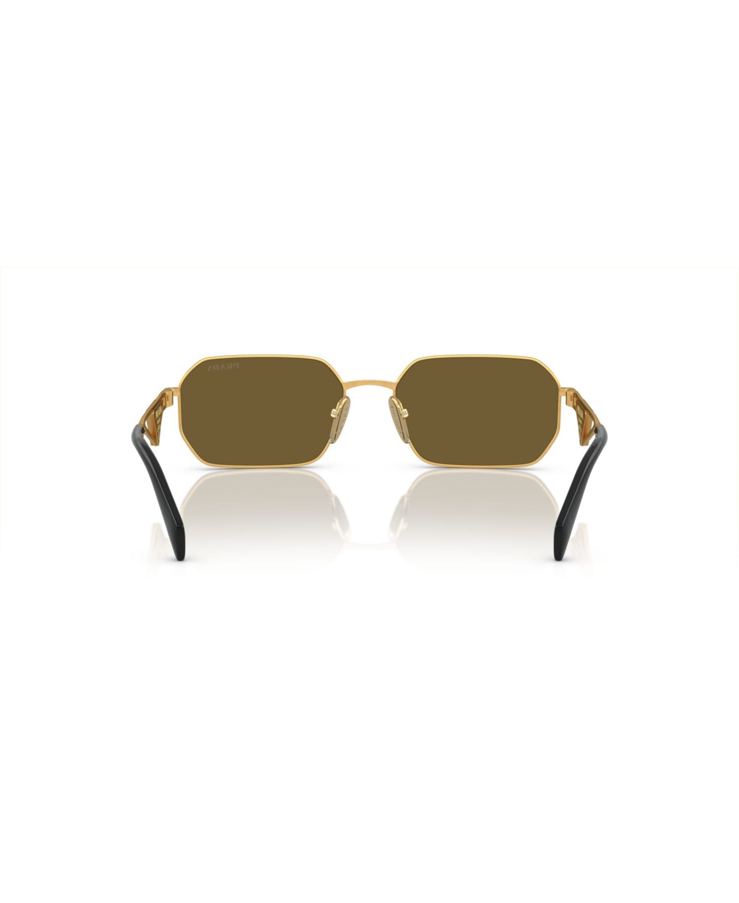 Женские солнцезащитные очки PRADA Geometric Sunglasses, PR A51S, цвет: Матовый золотой — фото 4