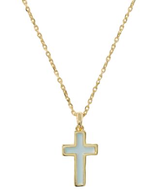 Opal Scott Cross Pendant Necklace