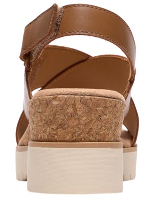 Women's Diaz Cross Round Toe Wedge Sandals