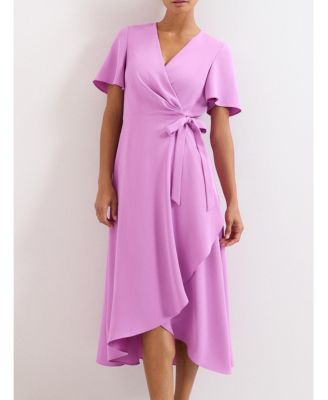 Women's Julissa Short Sleeve Wrap Midi Dress