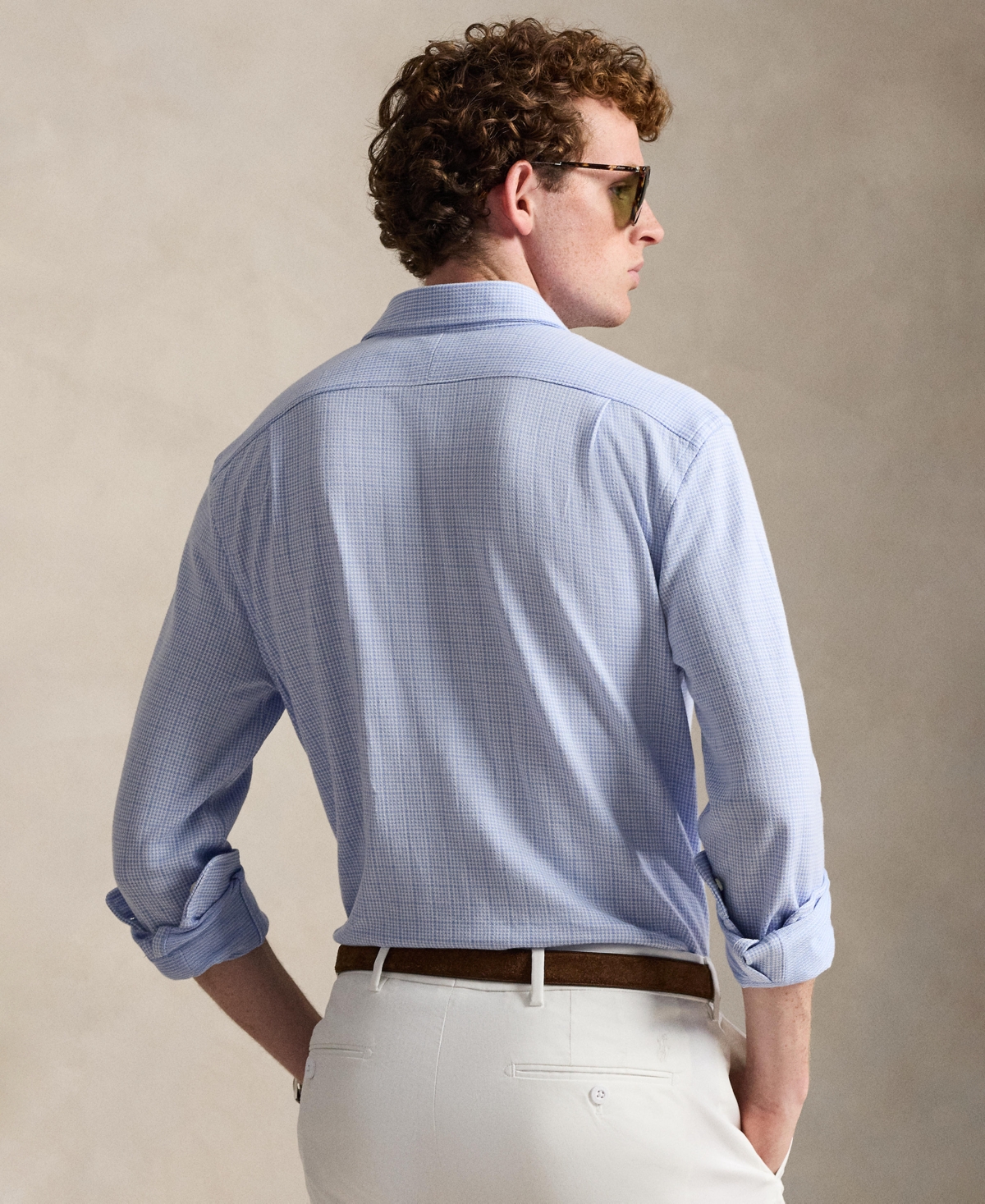 Polo Ralph Lauren Men's Glen Plaid Spread Collar Shirt