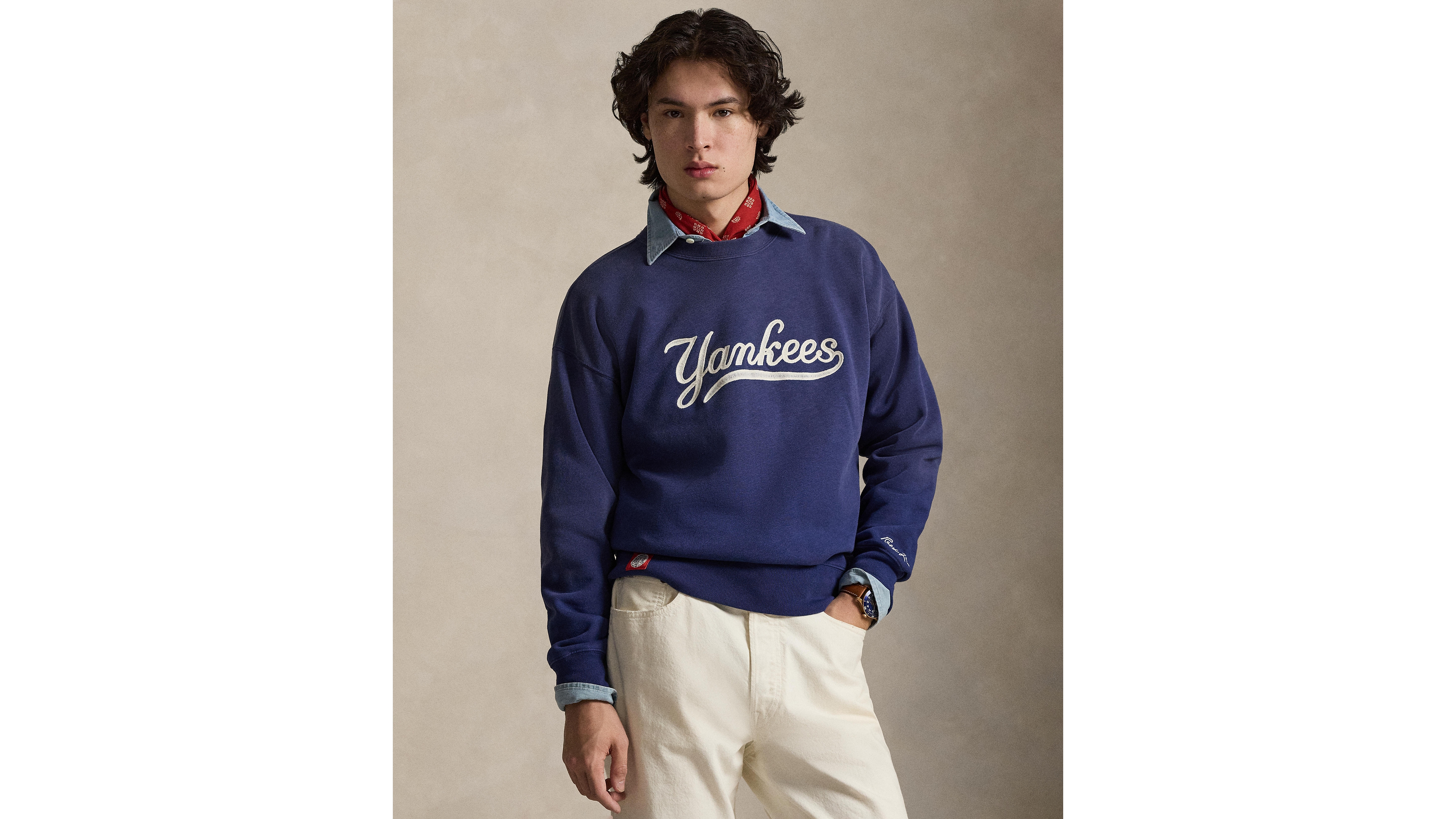 Polo Ralph Lauren Men's Yankees Embroidered Fleece Sweatshirt