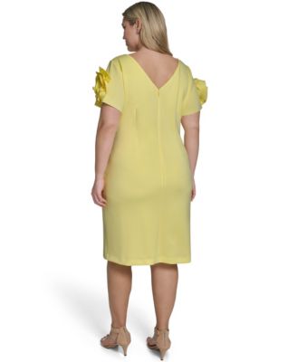 Plus Size Short-Sleeve Boat Neck Dress