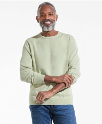 Men's Fine Gauge Cotton Crew Neck Sweater