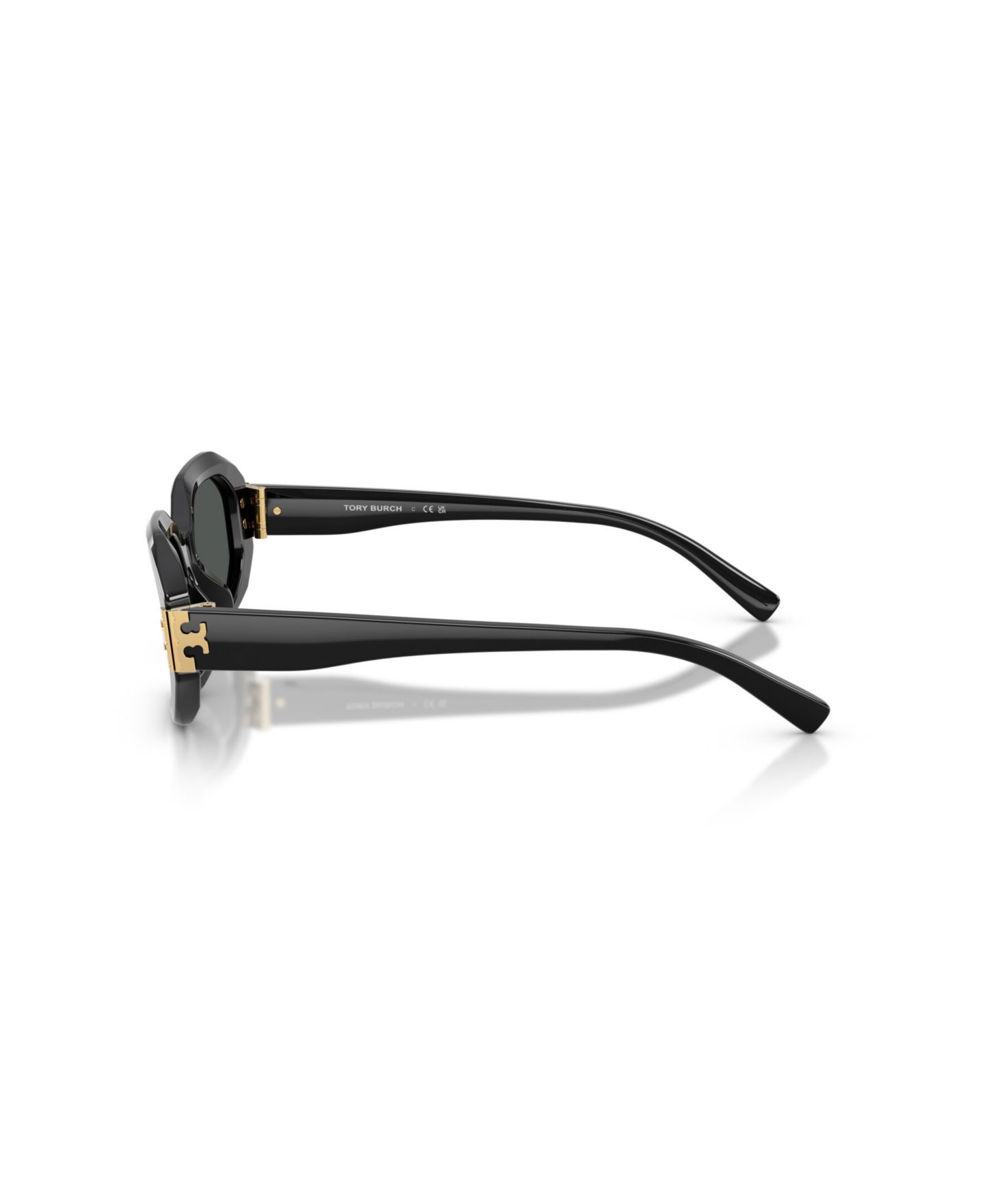 Женские солнцезащитные очки Tory Burch Geometric Sunglasses, TY7234U, цвет: Чёрный — фото 3