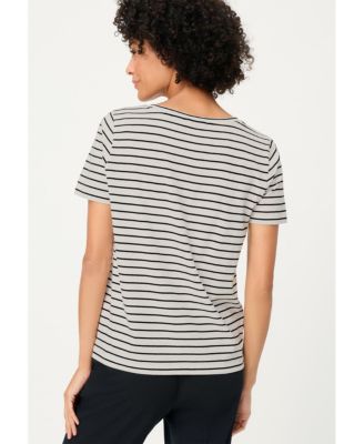 Women's Embrodiered Stripe T-Shirt