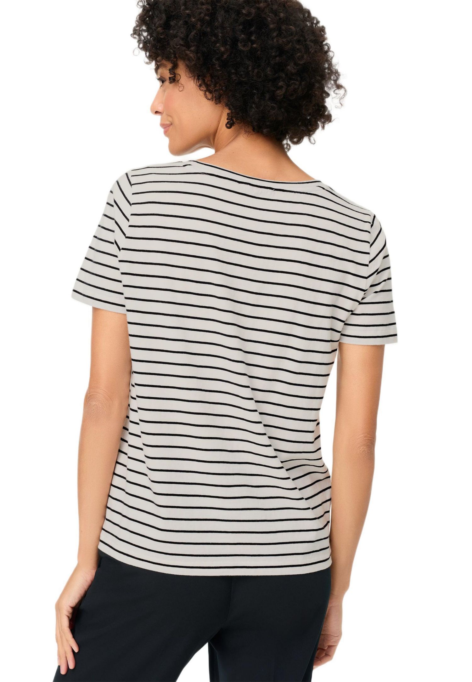 Women's Embrodiered Stripe T-Shirt