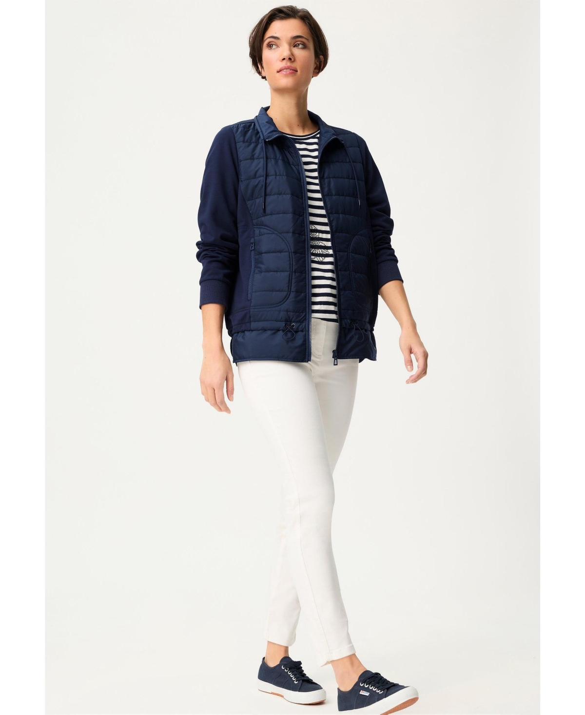 Olsen Women's Mixed Media Sweatshirt