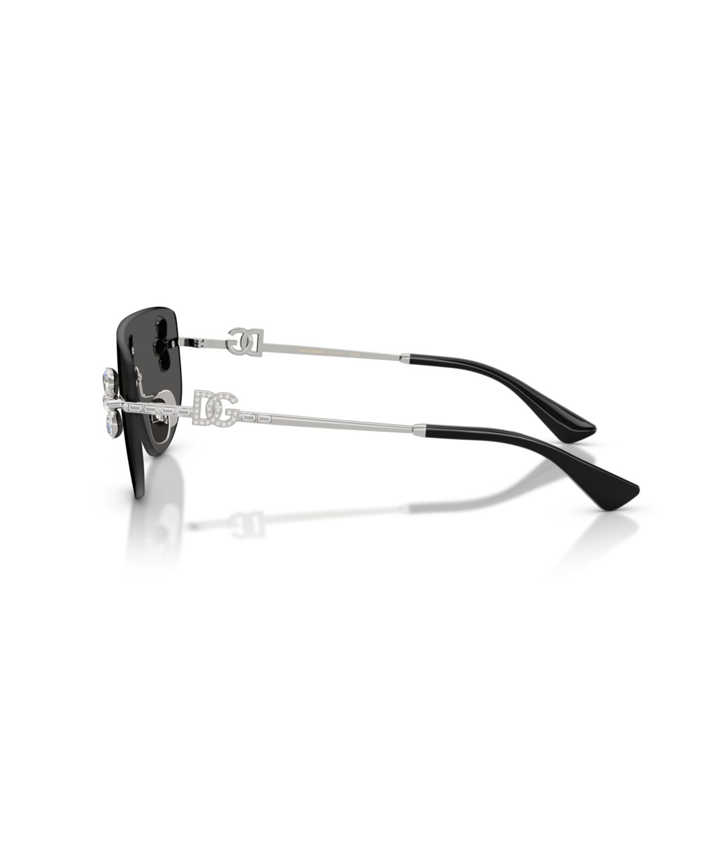 Женские солнцезащитные очки Dolce&Gabbana Rectangle Sunglasses, DG2333B, цвет: Серебряный — фото 3