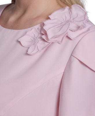 Plus Size Appliqu&eacute; Detail Fit & Flare Midi Dress