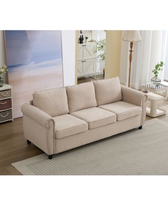 81.5" 2-in-1 Queen Convertible Sleeper Sofa Bed, Pull Out Couch Bed