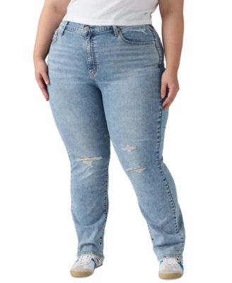 Trendy Plus Size 724 High-Rise Straight-Leg Jeans