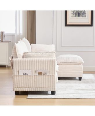 102" Oversized Modular Sectional Sofa with Movable Ottoman