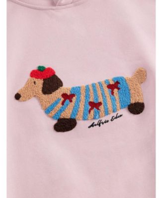 Women's Cartoon Dachshund Pullover Hoodie