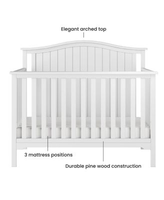 Hampton Arch Top 4-in-1 Convertible Crib