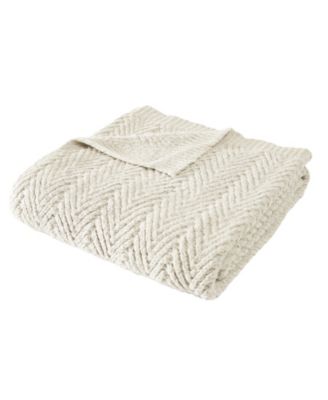 Chevron Faux Mohair Throw, 50" x 70"